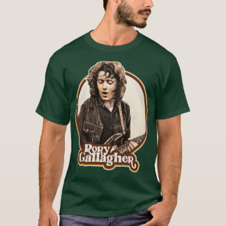 Camiseta Rory Gallagher 70s Tonalidade Retrospectiva Sépia