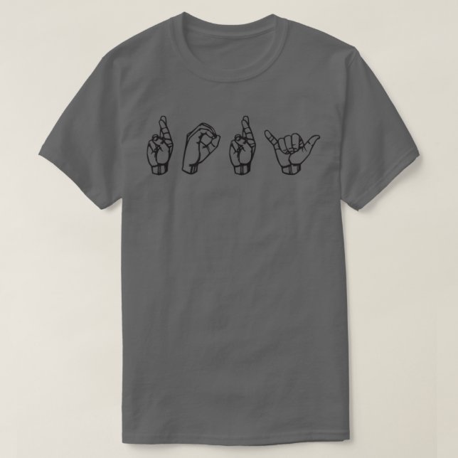 Camiseta Rory Name Hand Sign Language ASL Gift Named Rory (Frente do Design)