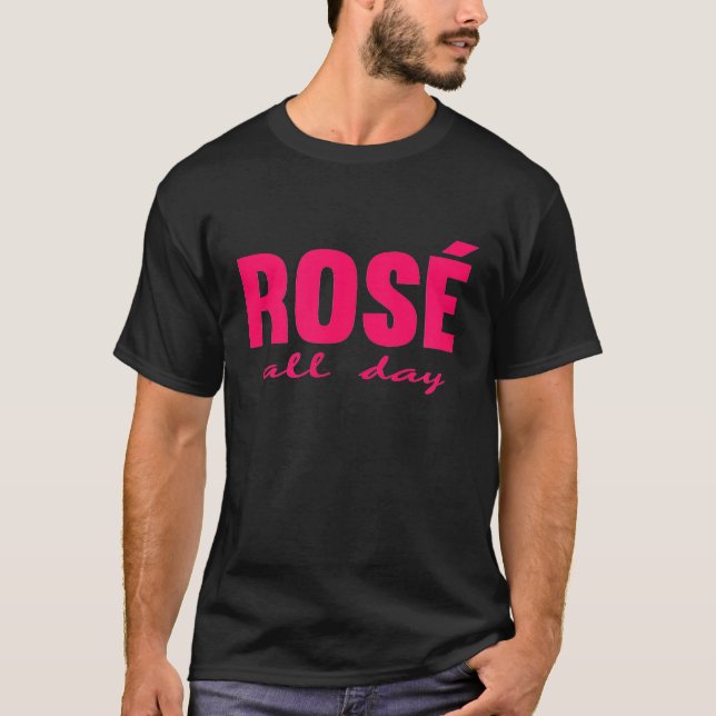 Camiseta Rosa All Day Wine (Frente)