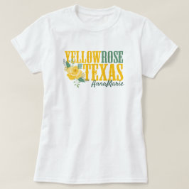 Camiseta Rosa Amarela do Texas - Rosa Solteiro