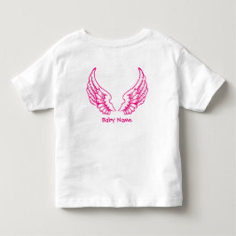 Camiseta Rosa Anjo Asas Nome de Criança