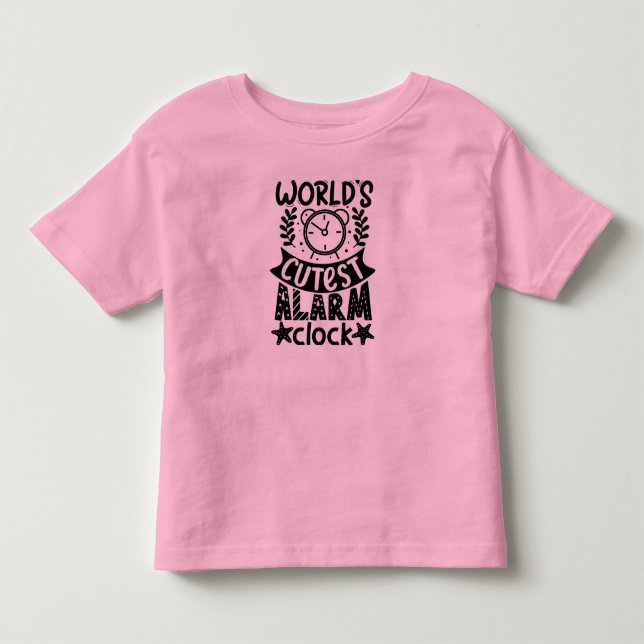 Camiseta rosa bebê com citação de despertar bonita (Frente)