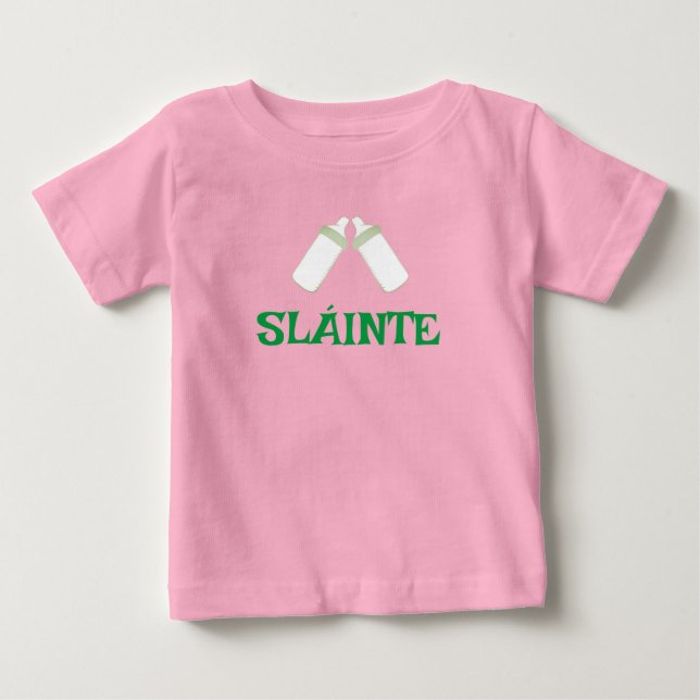 Camiseta rosa bebé SLÁINTE (Frente)