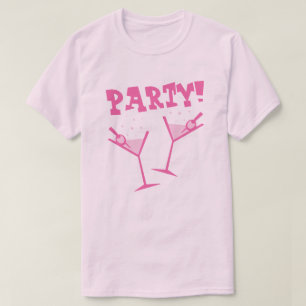 Camiseta Rosa Bebidas de Festa Retro