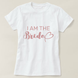 Camiseta Rosa Bege Sou a Noiva Festa de Despedida de Soltei