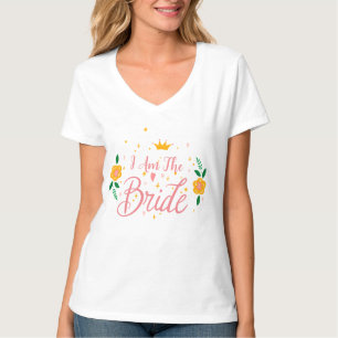 Camiseta Rosa Bege Sou a Noiva Festa de Despedida de Soltei