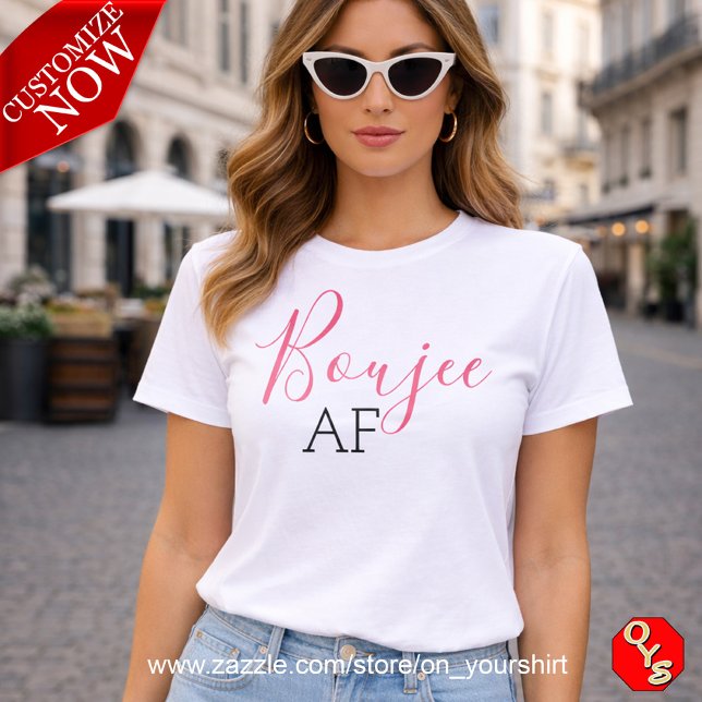 Camiseta Rosa Boujee AF (Criador carregado)