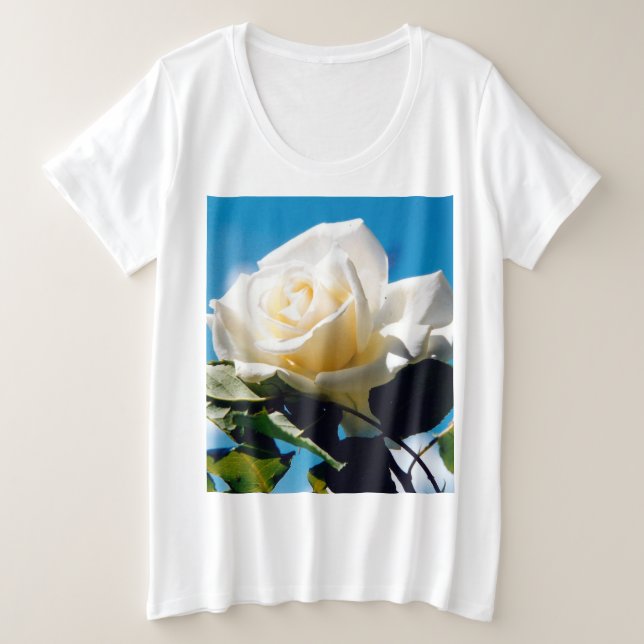 Camiseta Rosa Branca de Natal - Celebrar a Vida (Frente do Design)