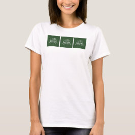 Camiseta Rosa Branco e Verde