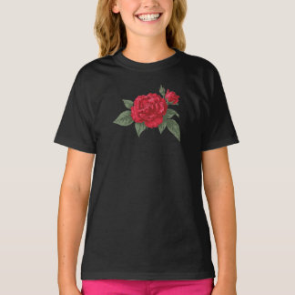 Camiseta Rosa Carmesim em Flor