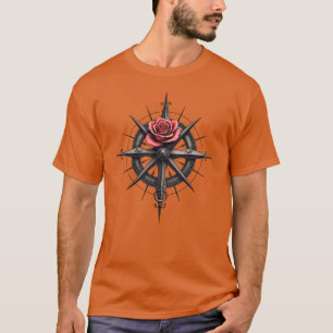 Camiseta Rosa Compass of Mystique - Tatuagem - Símbolo de E