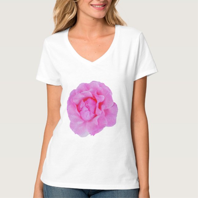 Camiseta rosa cor-de-rosa (Frente)