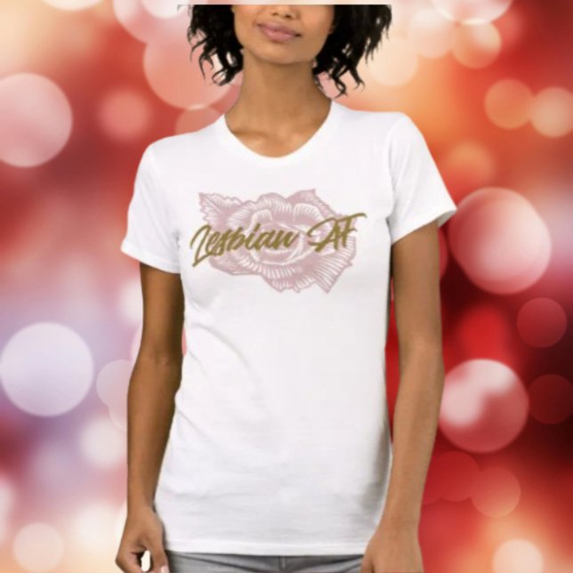 Camiseta Rosa Cor-de-Rosa Lésbica AF (Criador carregado)