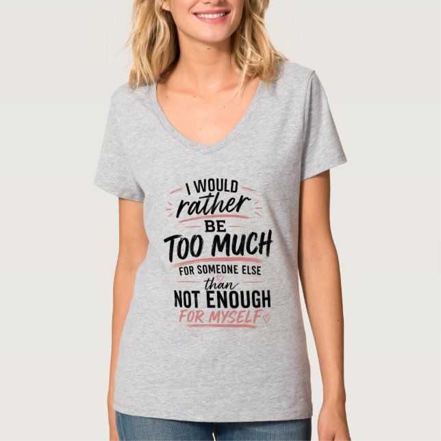 Camiseta Rosa Coração 'Muito' | Empoderamento Femi (Frente)