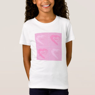 Camiseta Rosa Corações em Cubo