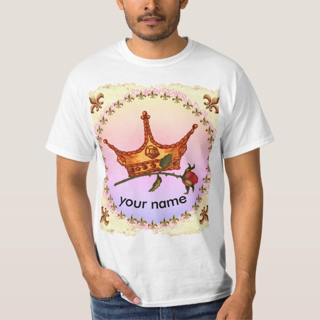 Camiseta Rosa Crown personalizado (Frente)