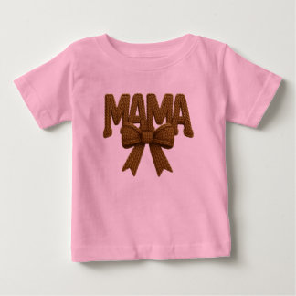 Camiseta Rosa Cute Mama Bow para Crianças | Mamãe