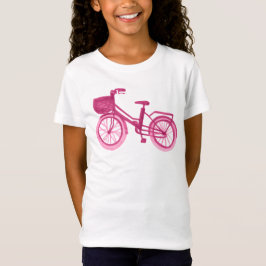 Camiseta Rosa da bicicleta da aguarela
