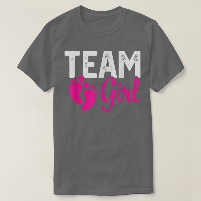 Camiseta Rosa da Equipe de Revelação de Gênero (Frente do Design)