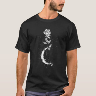 Camiseta Rosa da Flor Lua E Menino E Grunha Estética