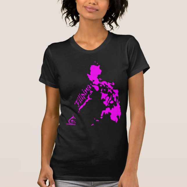 Camiseta Rosa das ilhas filipinos da filipina (Frente)