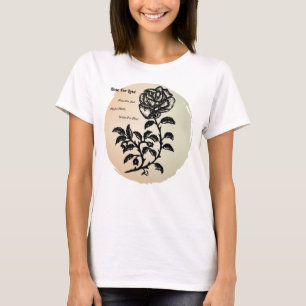 Camiseta Rosa de Algodão do Amor em Pêssego