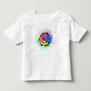Camiseta Rosa de arco-íris colorido