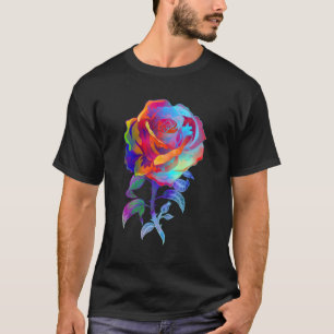 Camiseta Rosa de Arte por Cor da Água - Jardineiro Botânico