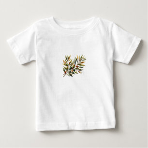 Camiseta rosa de azeitonas para crianças
