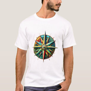 Camiseta Rosa de Compass Náutico Vibrante