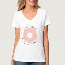 Camiseta rosa de DONUT fofa e divertida com trocad