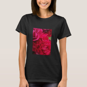 Camiseta Rosa de Flor de Verão feminino