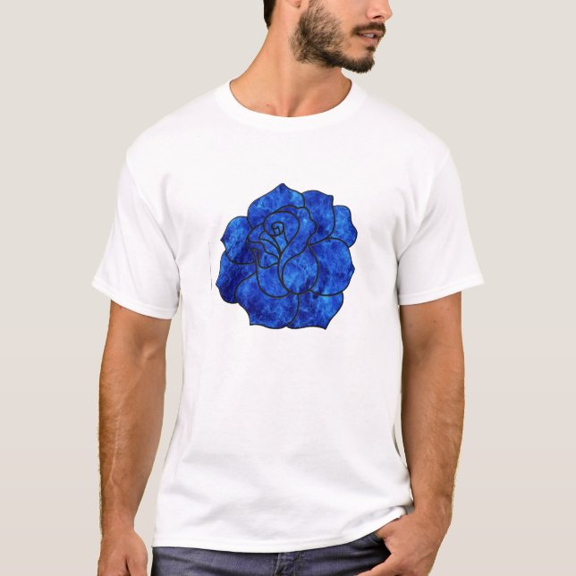 Camiseta Rosa de Fogo Azul (Frente)