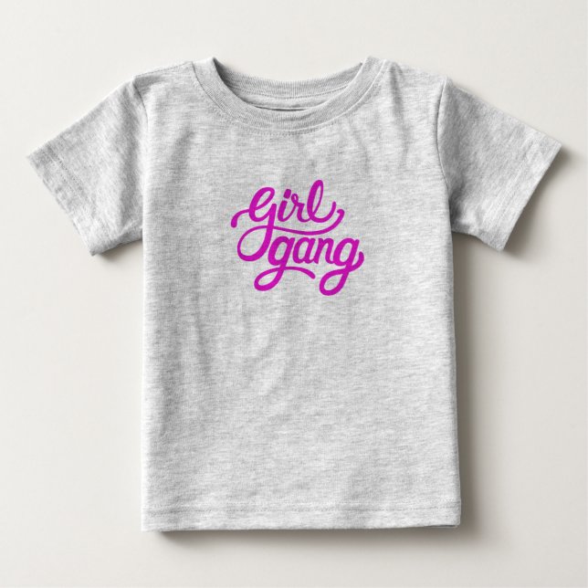 Camiseta rosa de gangue (Frente)