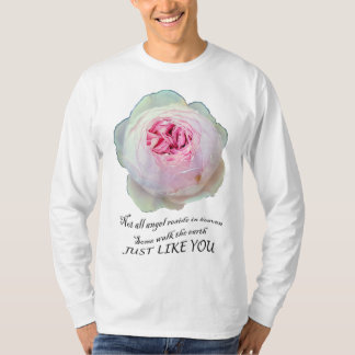 Camiseta Rosa de jardinagem de anjo Rosa do Jardim Inglês