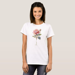 Camiseta Rosa de Junho - Flor do Mês de Nascimento