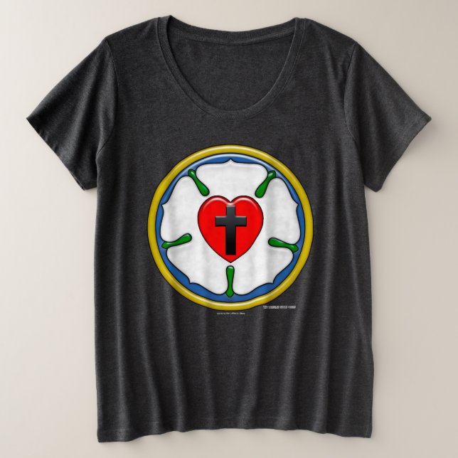 Camiseta Rosa de Lutero com Relevo (Frente do Design)