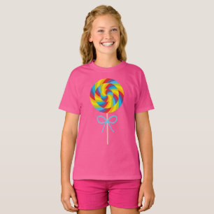 Camiseta Rosa de Menina com Chupeta Colorida Doce