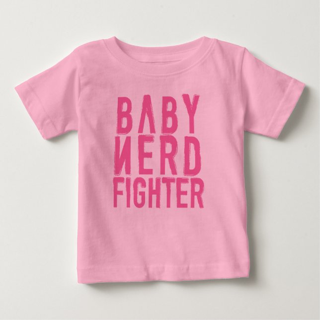 Camiseta Rosa de Nerdfighter do bebê (Frente)