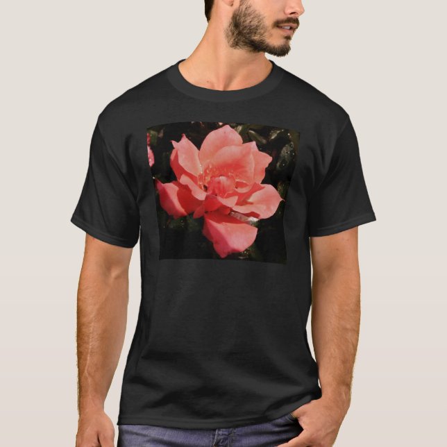Camiseta rosa de pêssego e colírio (Frente)