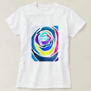 Camiseta Rosa de pop azul