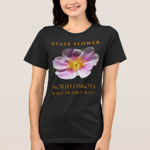 Camiseta Rosa de Prarie Selvagem de Flores do Território do