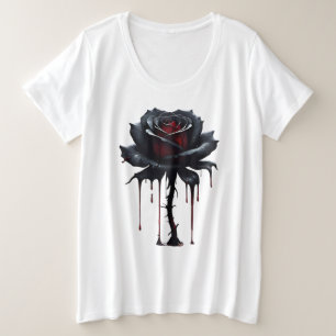 Camiseta Rosa de preto estranho