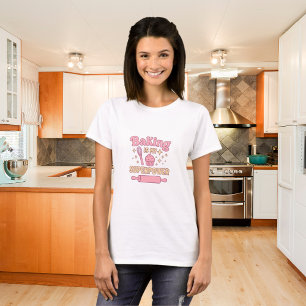 Camiseta Rosa de Superpotência Baking