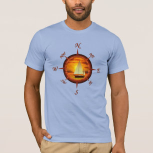 Camiseta Rosa de veleiro e de captura