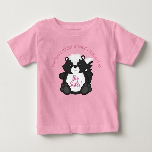 Camiseta Rosa do Chá de fraldas Skunk (Frente)