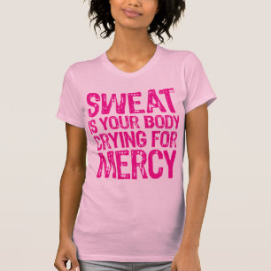 Camiseta Rosa do compaixão do suor