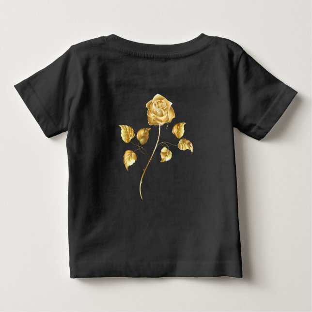Camiseta rosa do ouro ( rosa dourado ) (Verso)