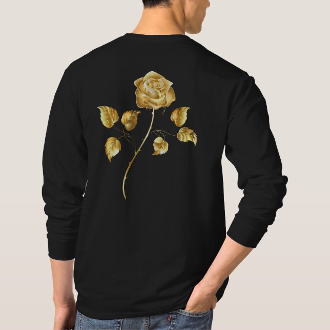 Camiseta rosa do ouro ( rosa dourado ) (Verso)