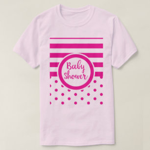 Camiseta Rosa do vintage do chá de fraldas